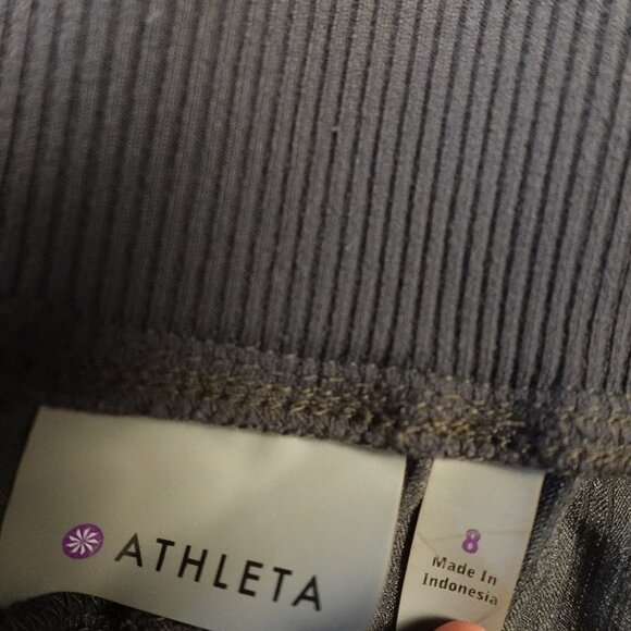 Athleta Midtown Trouser Pants Women’s 8 Flint Grey Pinstripe Stretch Athleisure - Picture 3 of 14